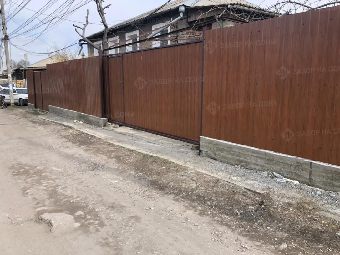 Откатные ворота с калиткой  в Волгодонске